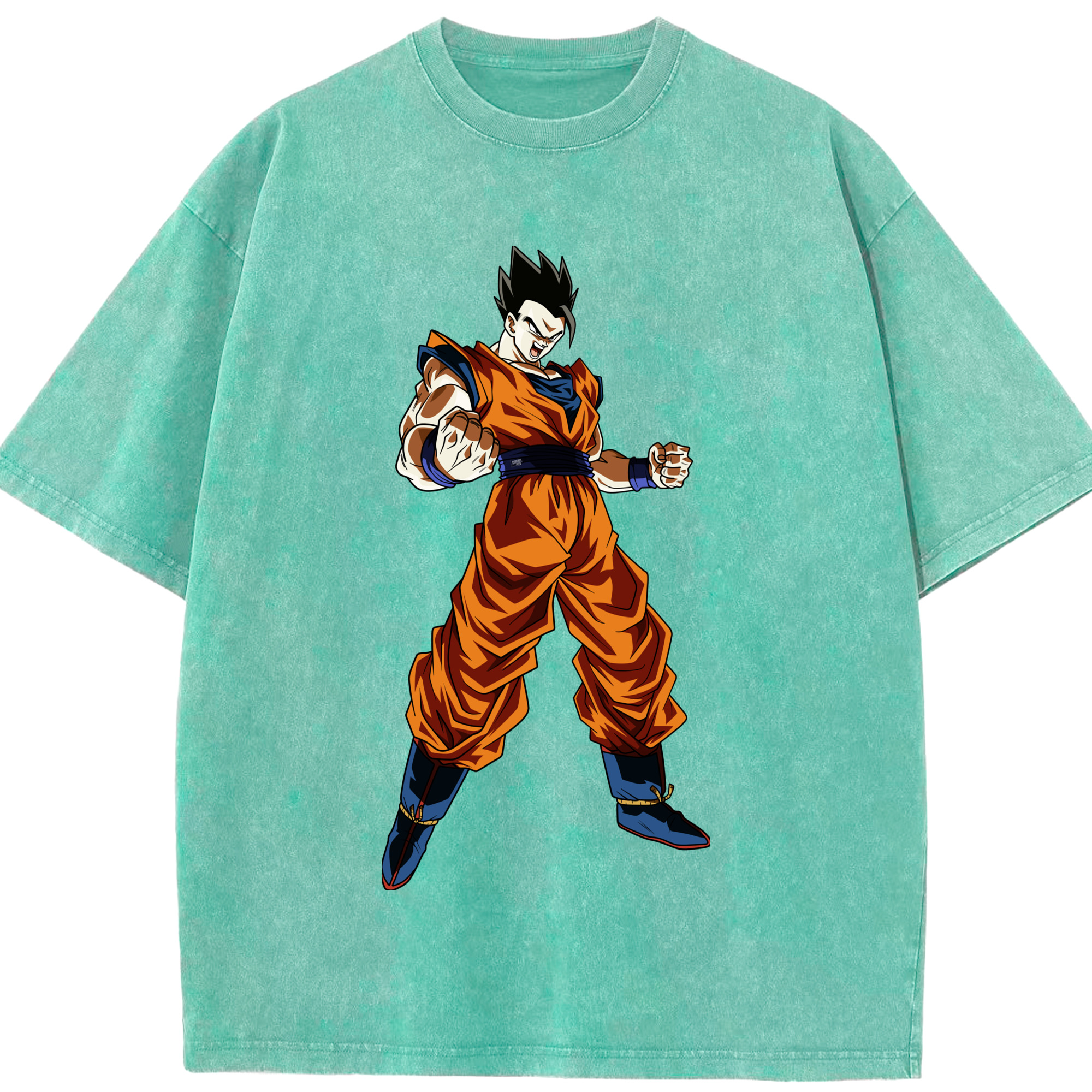 （画像用） ドラゴンボール 孫 悟飯（そんごはん）DRAGON BALL Son Gohan 綿100% ヴィンテージ風 半袖Tシャツ（フロントプリント）